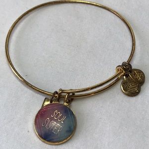 Alex and Ani bracelet, “Soul Sister” charm, gold tone, adjustable